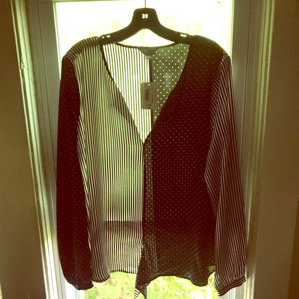 Dots& Strips blouse